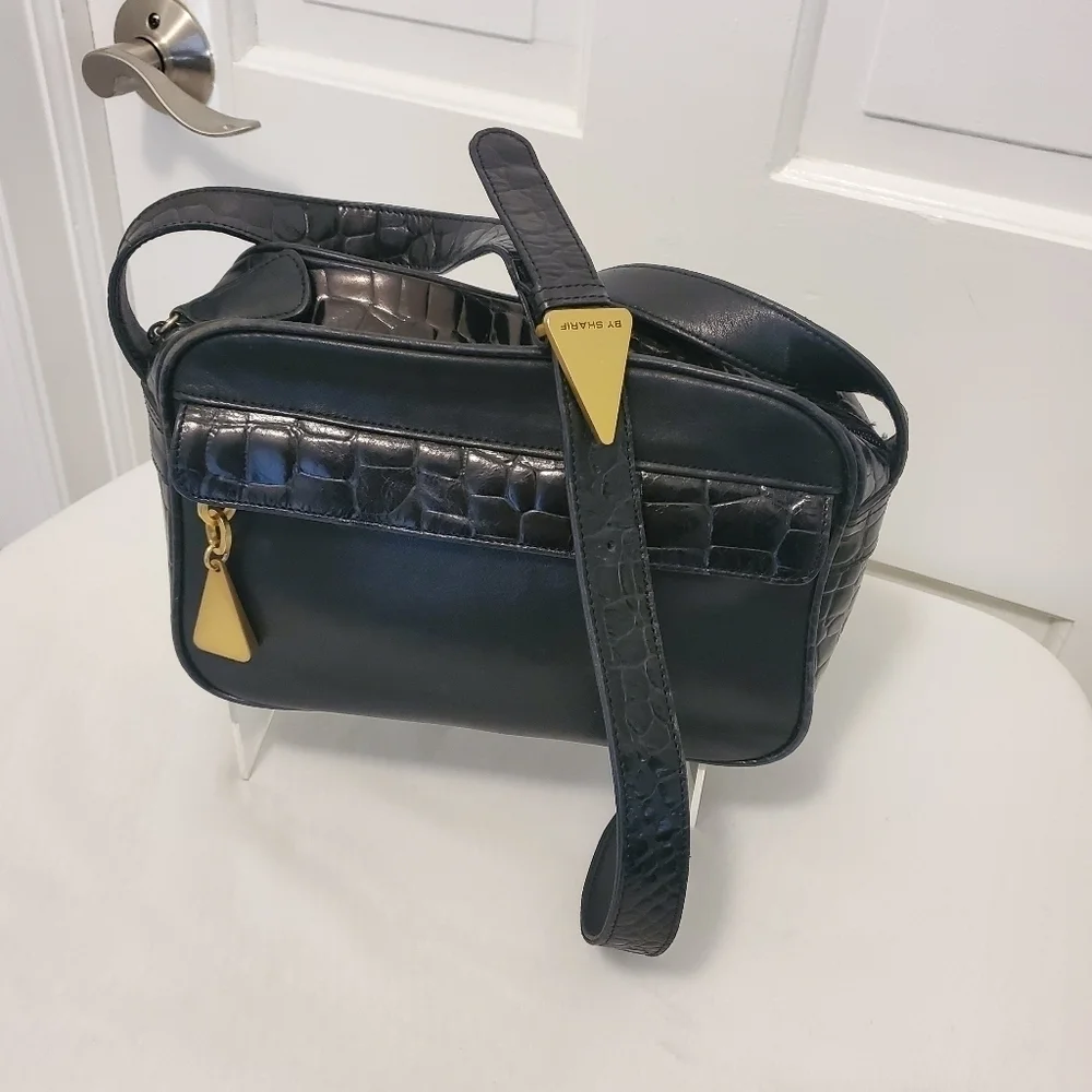 Americana by Sharif Black Crossbody, Classic, Business Casual